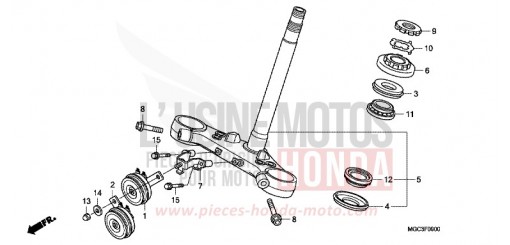 TIGE DE DIRECTION CB1100AD de 2013